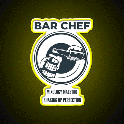 Bar Chef Man Cave Bar Led Neon Sign Bar Decor Rgb Color
