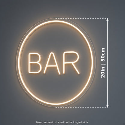 Bar Circle LED Neon Sign