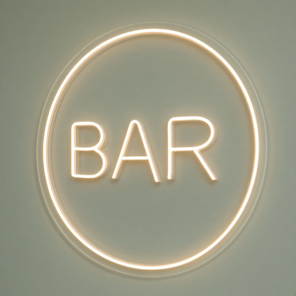 Bar Circle LED Neon Sign