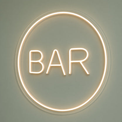Bar Circle LED Neon Sign