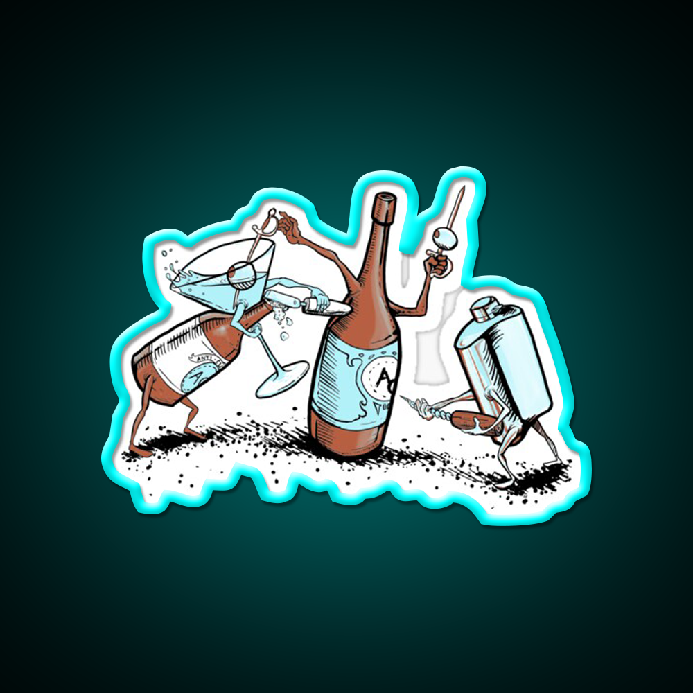 Bar Fight Man Cave Bar Led Neon Sign Rgb Color