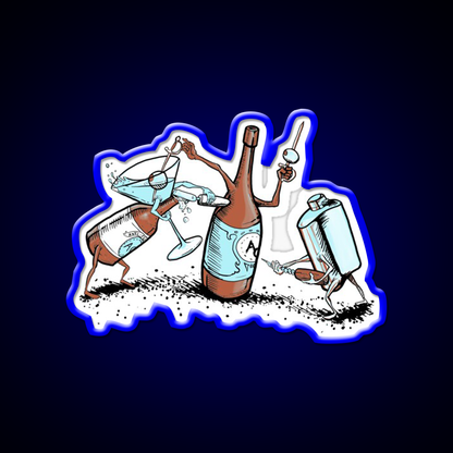 Bar Fight Man Cave Bar Led Neon Sign Rgb Color