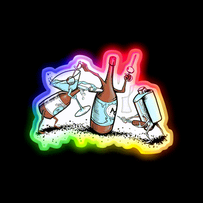 Bar Fight Man Cave Bar Led Neon Sign Rgb Color