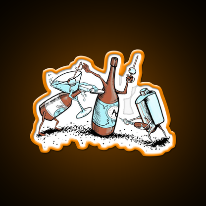 Bar Fight Man Cave Bar Led Neon Sign Rgb Color