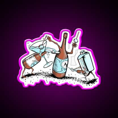 Bar Fight Man Cave Bar Led Neon Sign Rgb Color