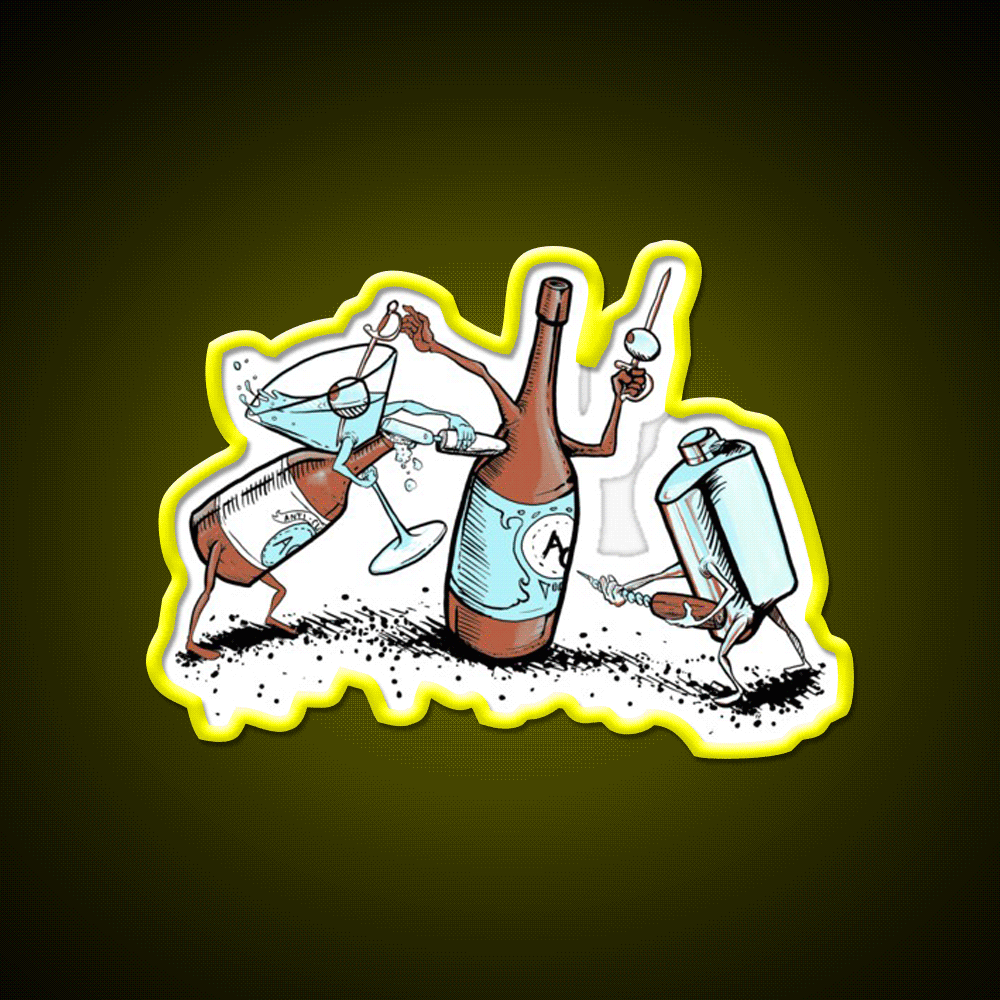 Bar Fight Man Cave Bar Led Neon Sign Rgb Color