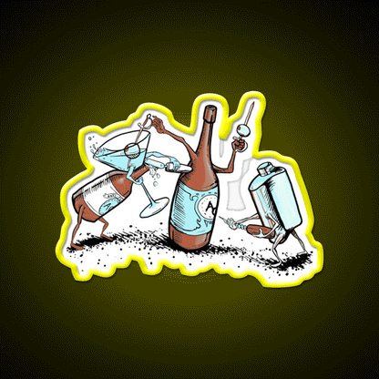 Bar Fight Man Cave Bar Led Neon Sign Rgb Color