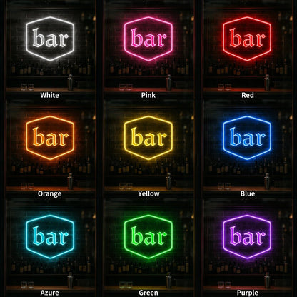 Bar Hexagon LED Neon Sign - Shineneon