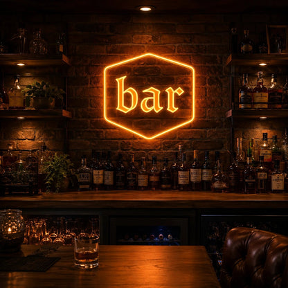 Bar Hexagon LED Neon Sign - Shineneon