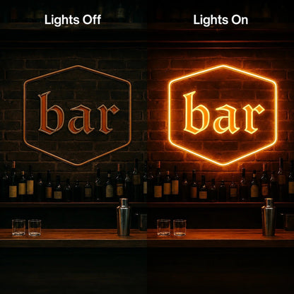 Bar Hexagon LED Neon Sign - Shineneon