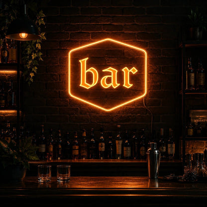 Bar Hexagon LED Neon Sign - Shineneon
