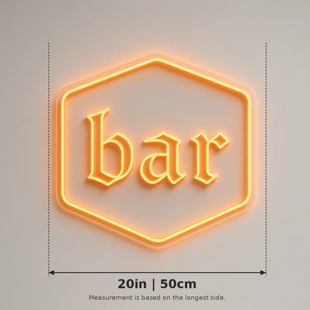 Bar Hexagon LED Neon Sign
