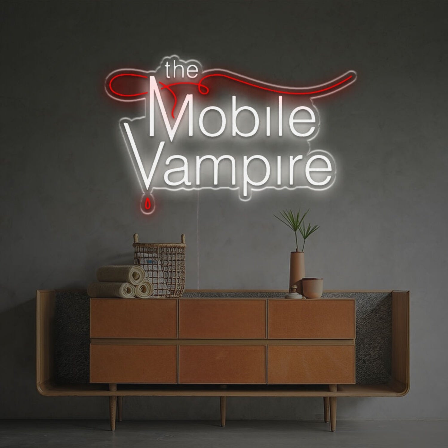 Bar Home And Halloween Bash Mobile Vampire Led Neon Sign - Shineneon