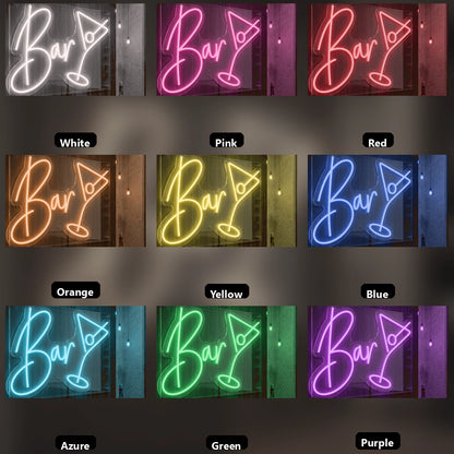 Bar LED Neon Sign Bedroom Decor - 05 Color Grid