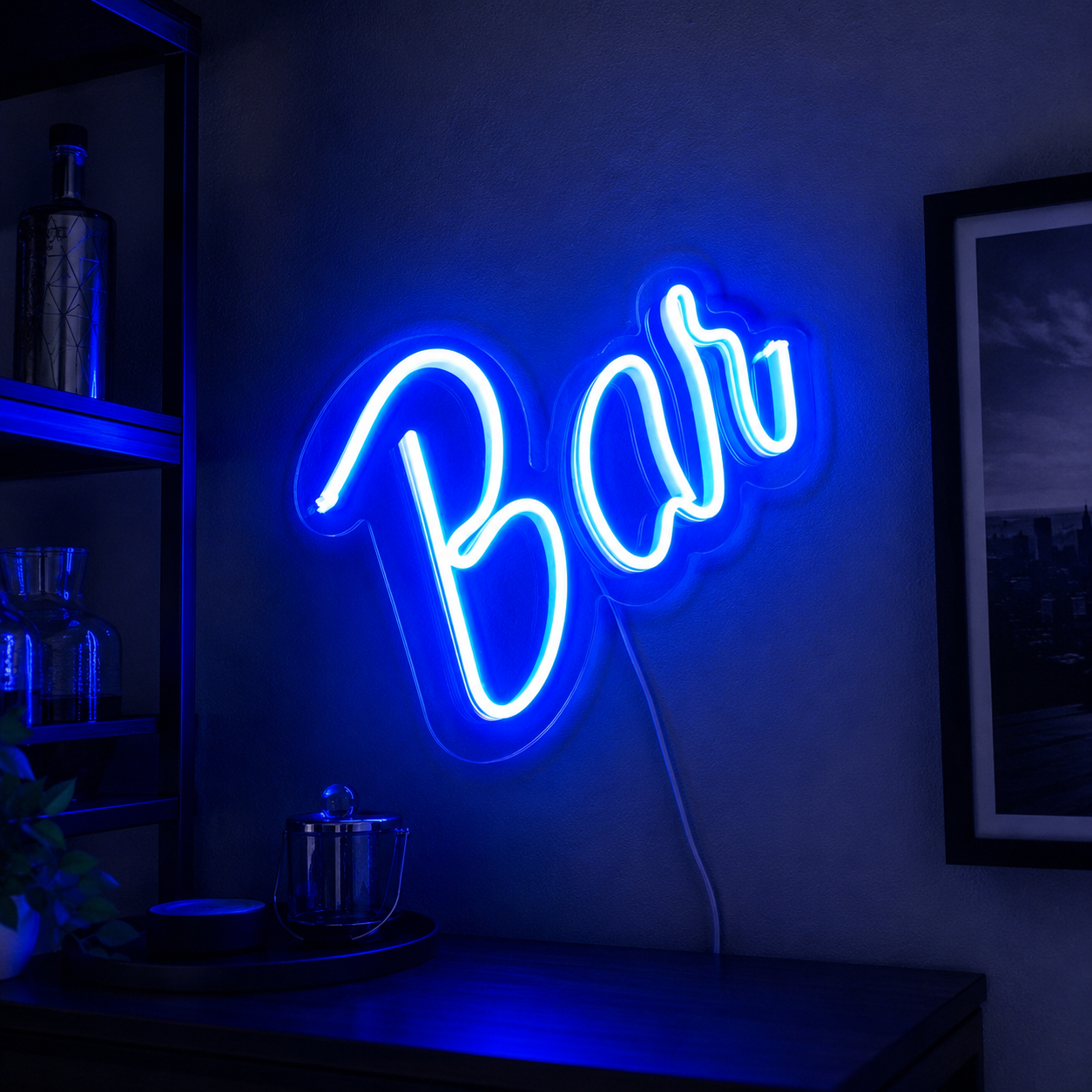Bar LED Neon Sign Home Wall Art Wall Neon Sign - 03 Real Lifestyle Scene