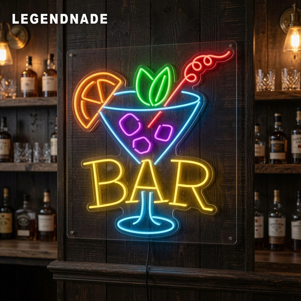 Bar LED Neon Sign Living Room Decor - 03 Real Lifestyle Scene