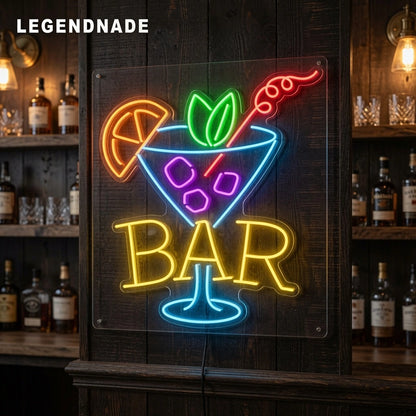 Bar LED Neon Sign Living Room Decor - 03 Real Lifestyle Scene