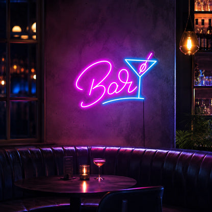 Bar LED Neon Sign Wall Art - 03 Real Lifestyle Scene