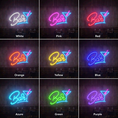 Bar LED Neon Sign Wall Art - 05 Color Grid