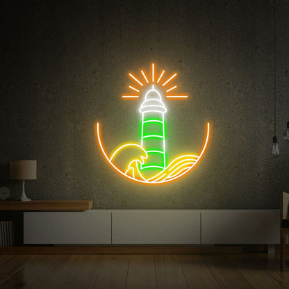 Bar Lighthouse Led Neon Sign Wall Decsign Narrow Entryway Decor - Shineneon