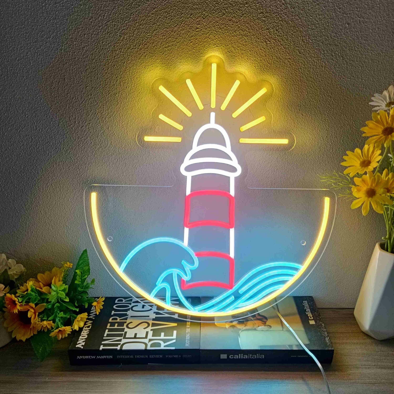Bar Lighthouse Led Neon Sign Wall Decsign Narrow Entryway Decor - Shineneon