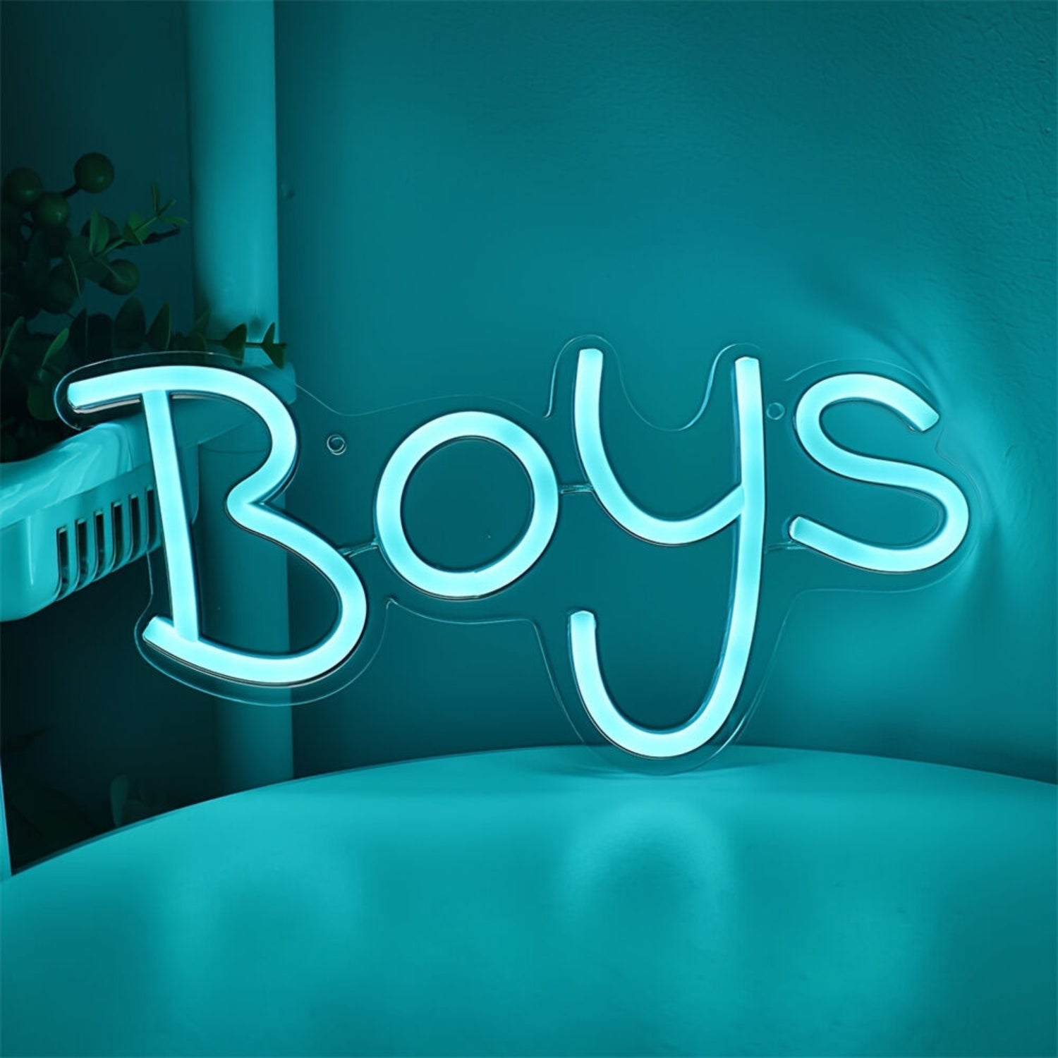 Bar Man Cave And Game Nights With Ice Blue Boys Led Neon Sign - Shineneon