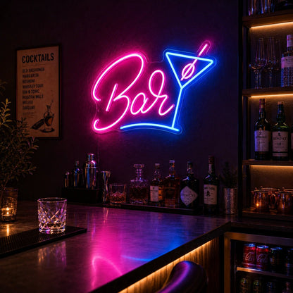 Bar Martini Glass LED Neon Sign - Shineneon