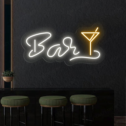 Bar Martini Glass Led Neon Sign Multicolour | Shineneon