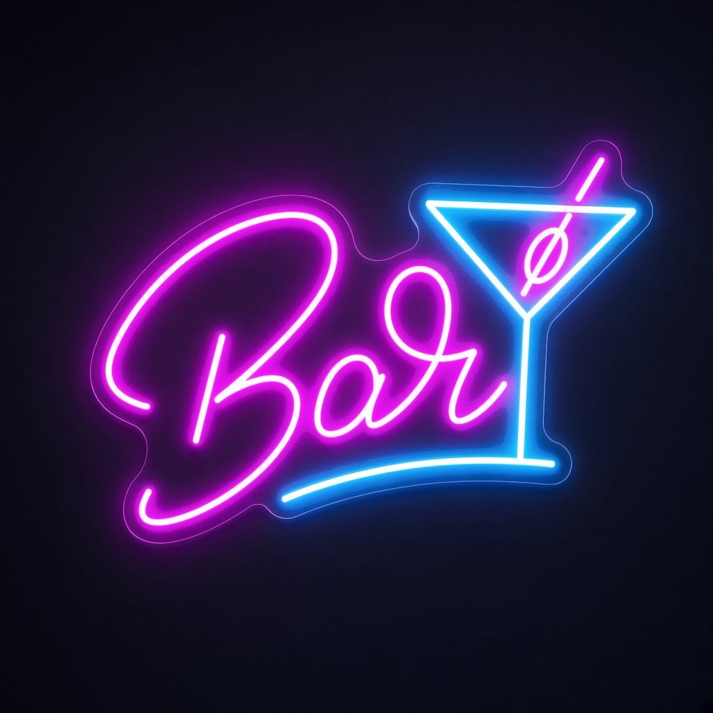 Bar Martini Glass LED Neon Sign