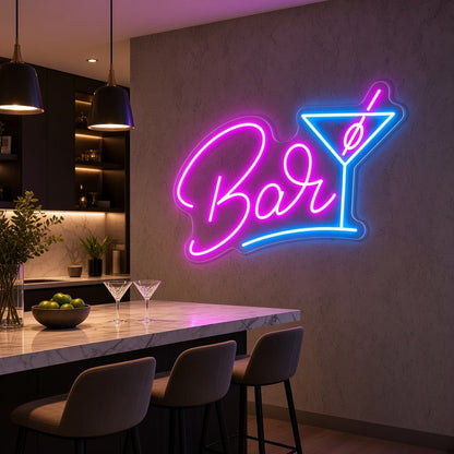 Bar Martini Glass LED Neon Sign