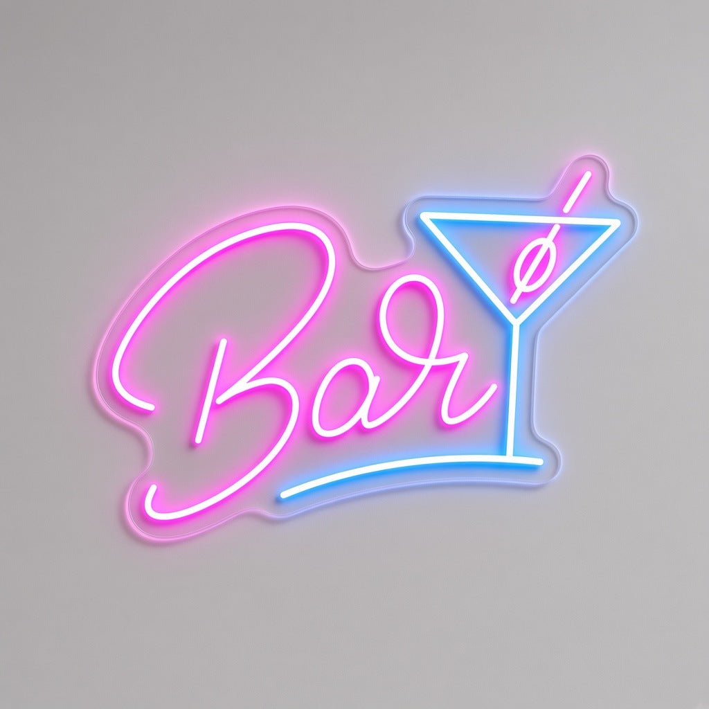 Bar Martini Glass LED Neon Sign