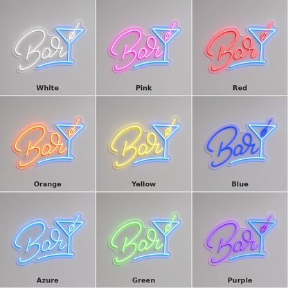 Bar Martini Glass LED Neon Sign
