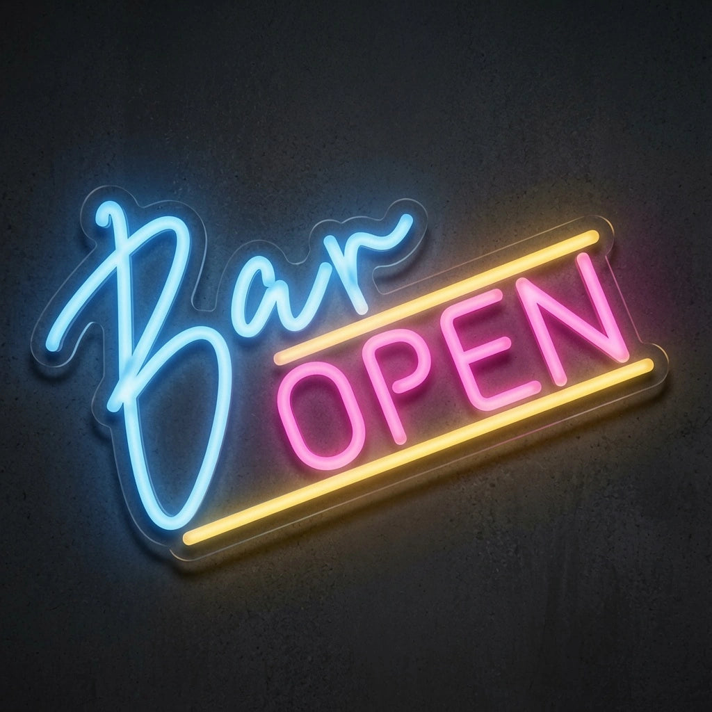 Bar Open Business LED Neon Sign Wall Decor - 02 High-Converting Product Image