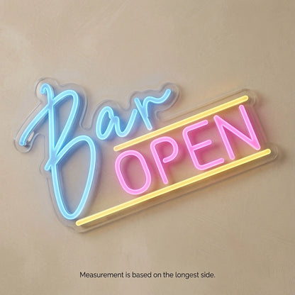 Bar Open Business LED Neon Sign Wall Decor - 04 Size Image
