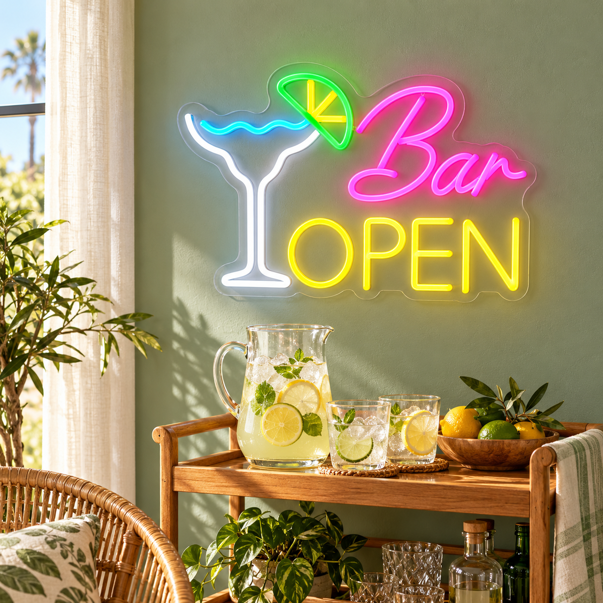 Bar Open Cocktail LED Neon Sign