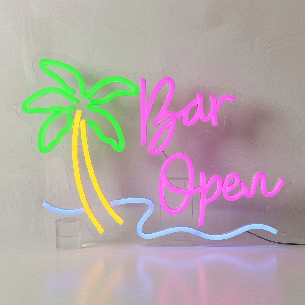 Bar Open LED Neon Sign Bedroom Decor - 04 Size Image