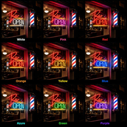 Bar Open LED Neon Sign Living Room Decor - 05 Color Grid