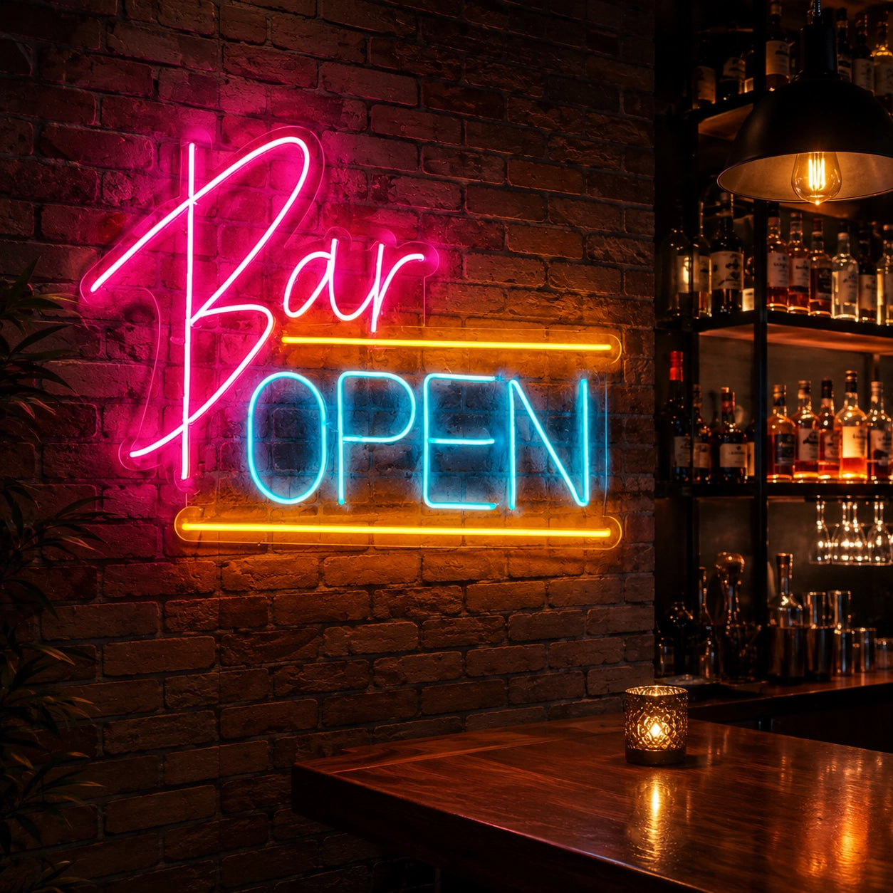Bar Open LED Neon Sign Wall Art - 02 High-Converting Product Image