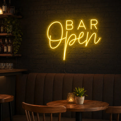 Bar Open LED Neon Sign Wall Neon Sign - 03 Real Lifestyle Scene