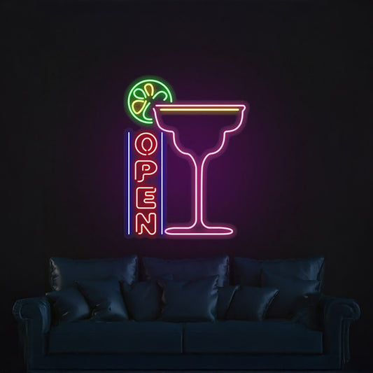 Bar Open Led Sign Wall Decor