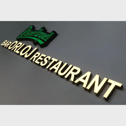 Bar Orloj Restaurant 3D Frontlit Channel Letters Led Light Sign
