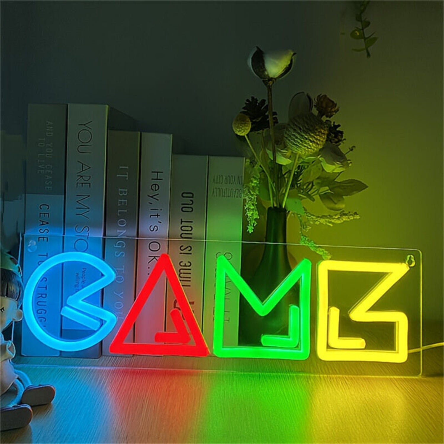 Bar Party Game Led Neon Sign In Vivid Ice Blue - Shineneon