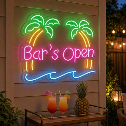 Bar's Open LED Neon Sign