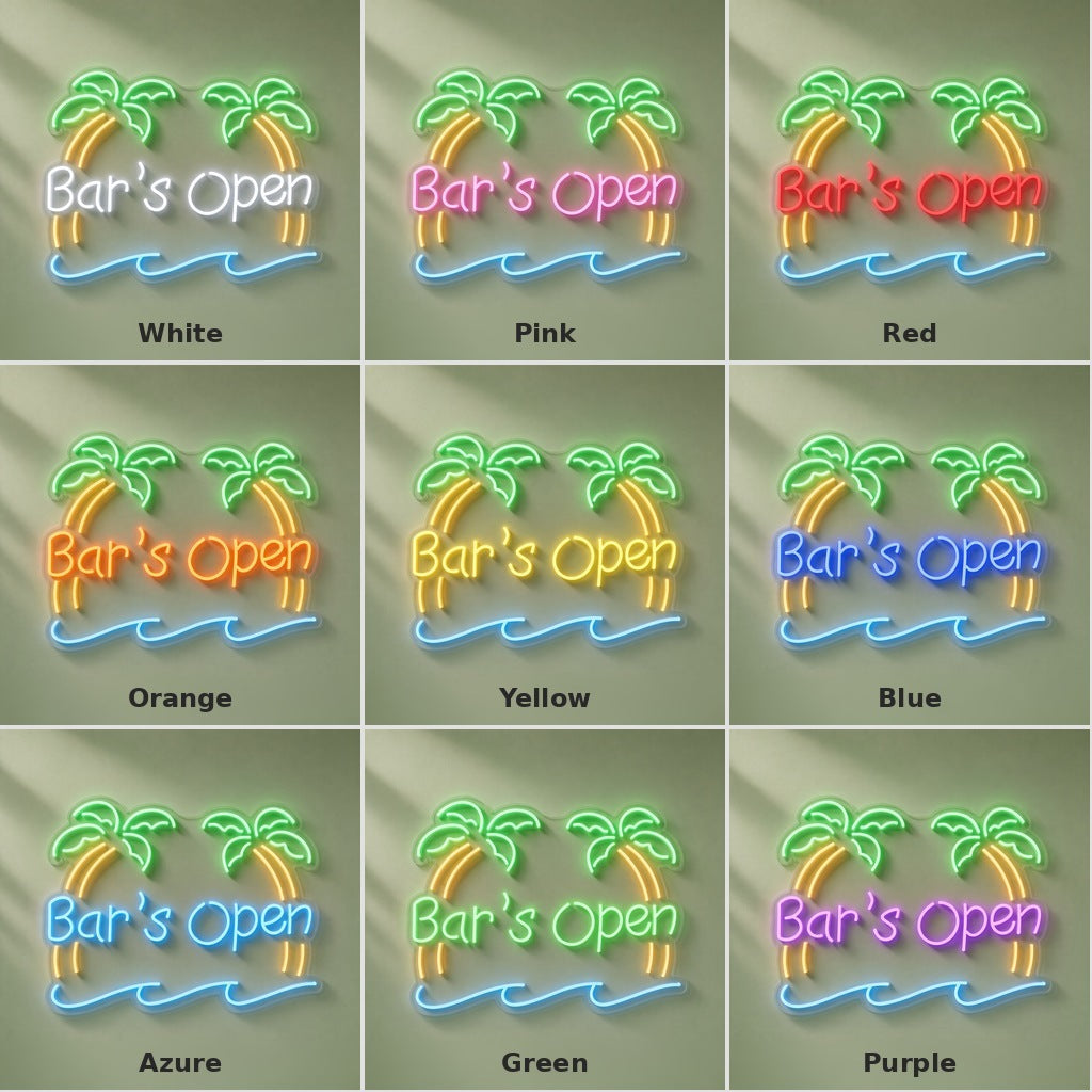Bar's Open LED Neon Sign