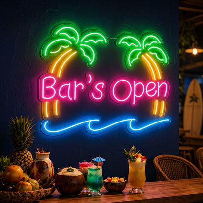 Bar's Open LED Neon Sign