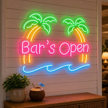 Bar's Open LED Neon Sign