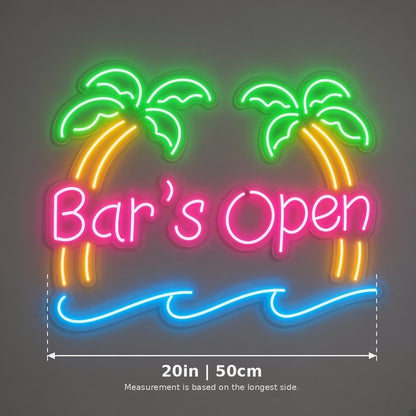 Bar's Open LED Neon Sign