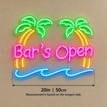 Bar's Open LED Neon Sign