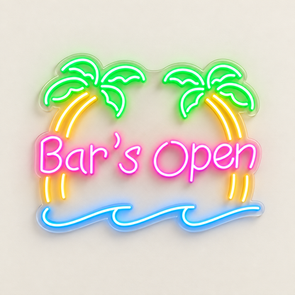 Bar's Open LED Neon Sign