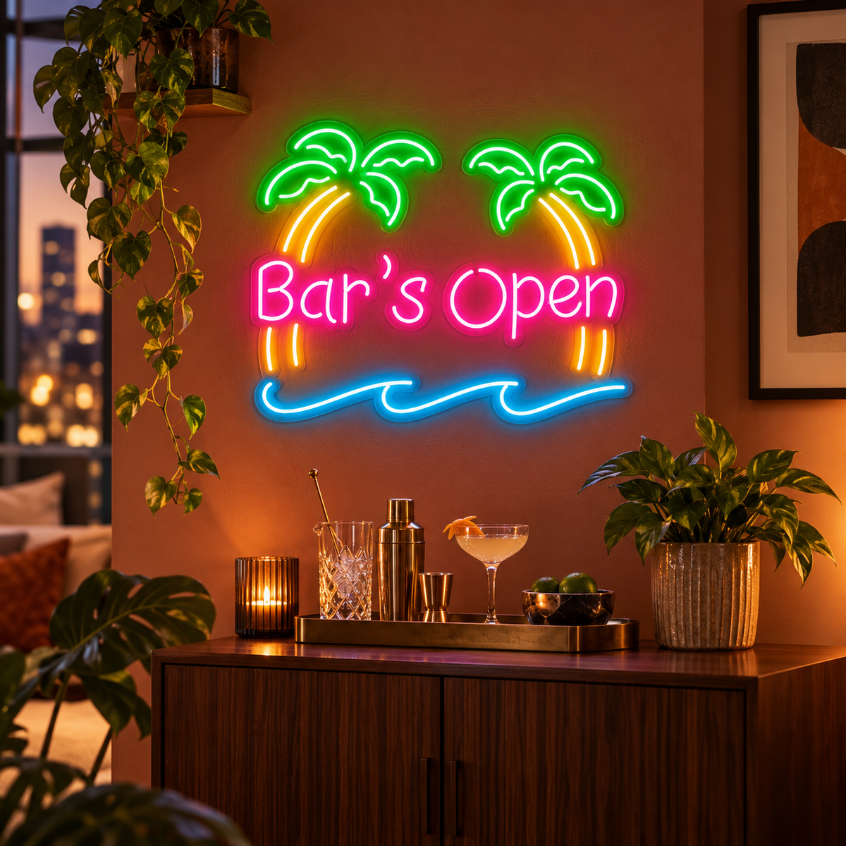 Bar's Open LED Neon Sign